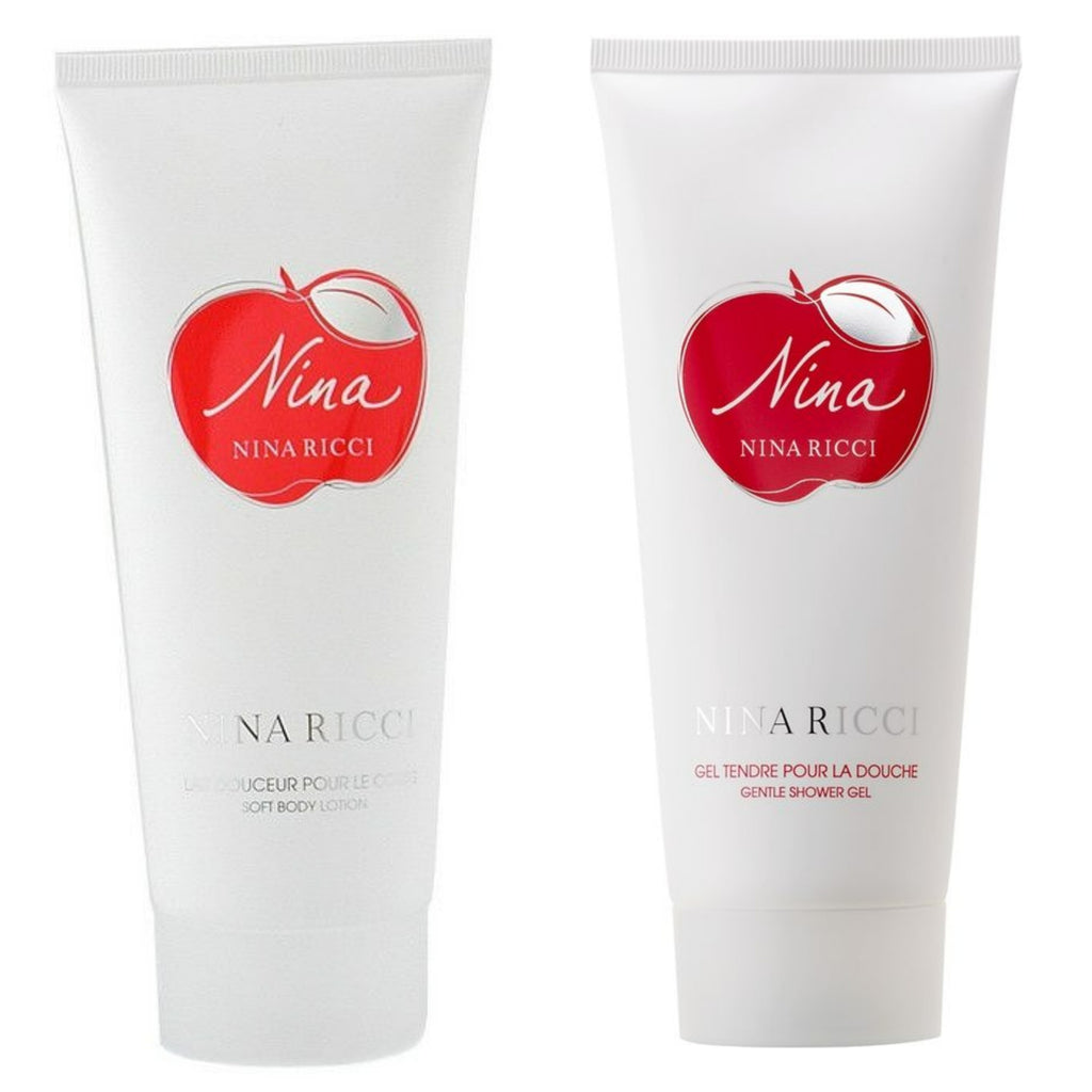 Nina by Nina Ricci 1.7 oz 50ml Soft Body Lotion AND Gentle Shower Gel 2 x Tubes
