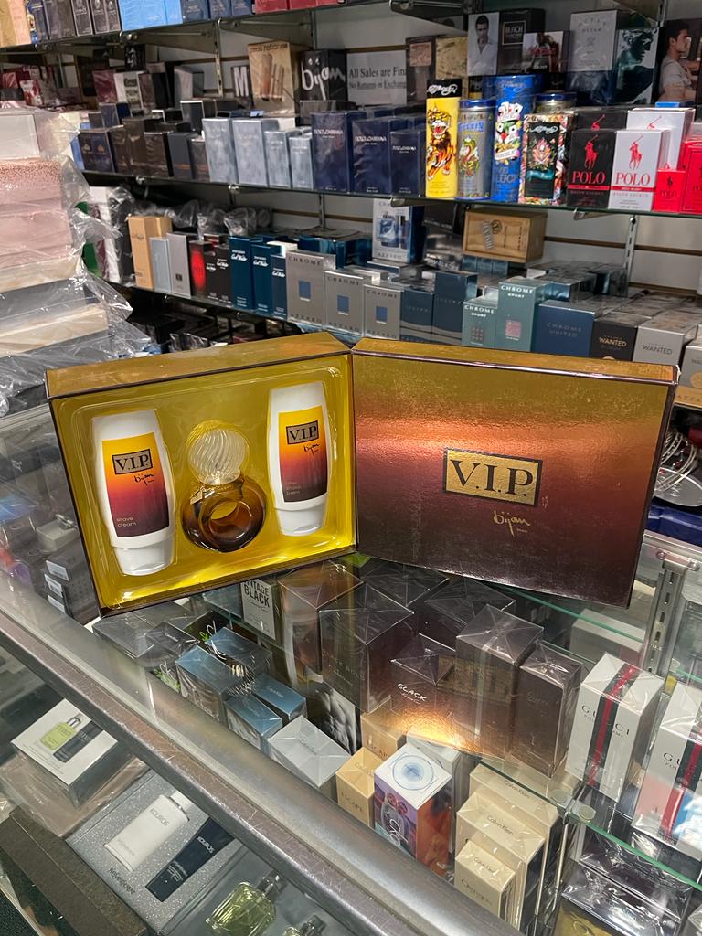VIP Bijan by Bijan 3 Pc GIFT SET w 2.5 oz 75 ml EDT + 2 x 3.3 oz Cream + Balm