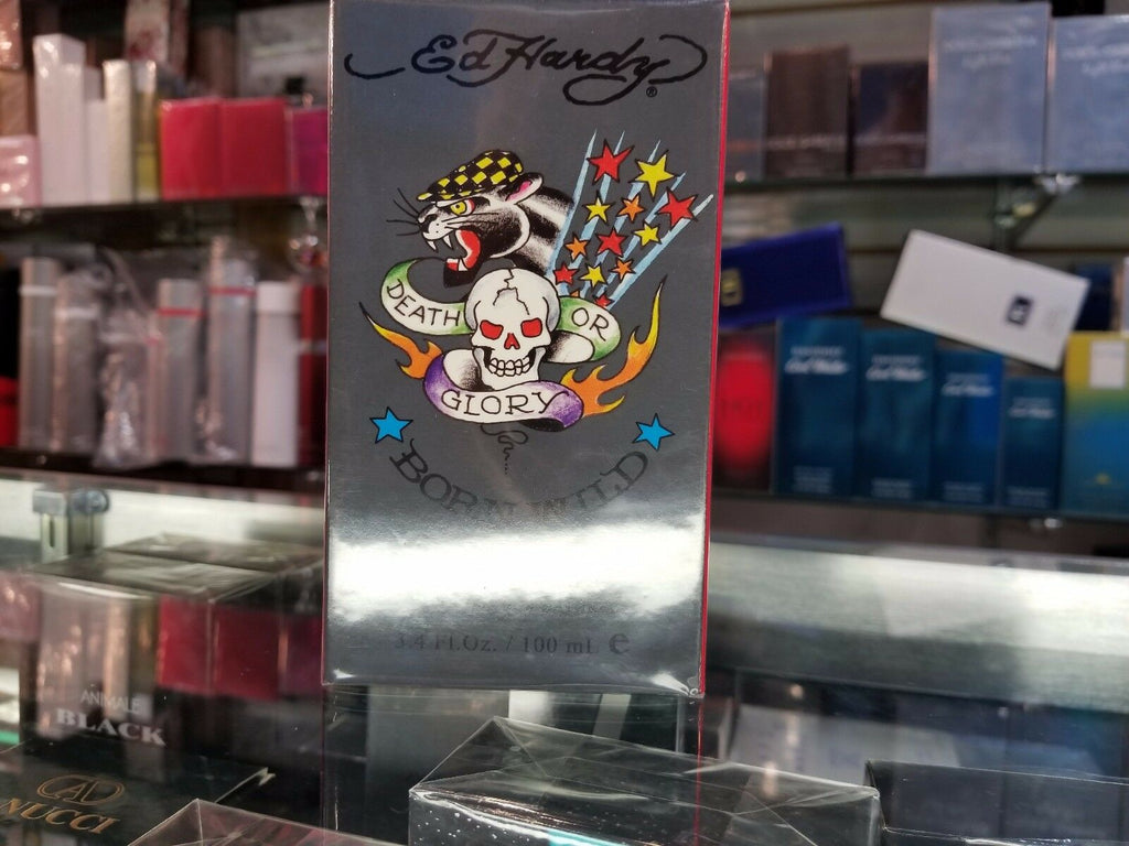 BORN WILD by Ed Hardy Christian Audigier for Men 3.4 oz 100 ml EDT NEW SEALED BO - Perfume Gallery
