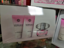 Load image into Gallery viewer, Versace BRIGHT CRYSTAL 3 Pc Women GIFT SET 1.7 oz EDT Spray Lotion Shower Gel - Perfume Gallery