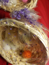 Load image into Gallery viewer, Adorable Realistic Like Orange White Kitten Cat in Wicker Basket With Yarn Ball - Perfume Gallery