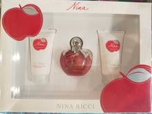 Load image into Gallery viewer, NINA 3 PC 1.7 OZ Women EDT Perfume & Body Lotion + Gel GIFT SET BY NINA RICCI - Perfume Gallery