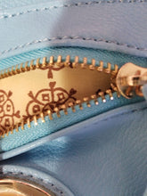Load image into Gallery viewer, Turquoise Leather Carry Lightweight Handbag with Front, Back, and Inside Pockets - Perfume Gallery