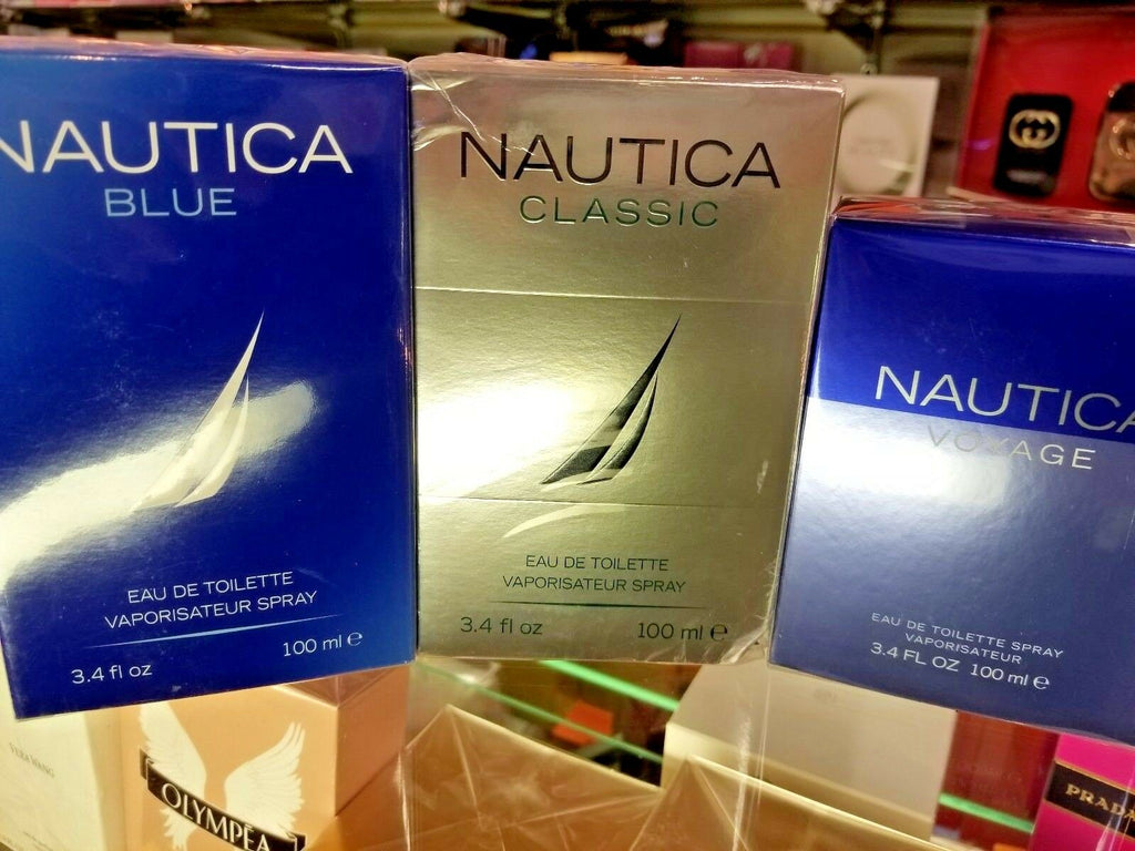 Nautica BLUE | CLASSIC | VOYAGE 3.4 oz / 100 ml Eau de Toilette EDT Spray SEALED - Perfume Gallery