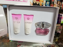 Load image into Gallery viewer, Versace BRIGHT CRYSTAL 3 Pc Women GIFT SET 1.7 oz EDT Spray Lotion Shower Gel - Perfume Gallery