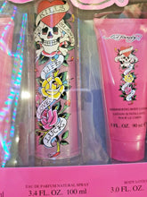 Load image into Gallery viewer, Ed Hardy by ED HARDY 3 Piece EDP GIFT SET for Women SPRAY LOTION GEL * NEW BOX * - Perfume Gallery