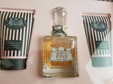 Load image into Gallery viewer, Juicy Couture 3 Piece EDP Gift Set with Spray Body Creme Shower Gel * NEW IN BOX - Perfume Gallery