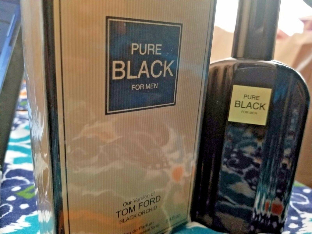 PURE BLACK COLOGNE for Men VERSION OF BLACK ORCHID 3.4 oz EDP Spray New In Box - Perfume Gallery