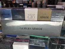 Load image into Gallery viewer, Giorgio Armani TRAVEL EXCLUSIVE 5 Pc Mini Travel Gift Set Men * NEW SEALED BOX - Perfume Gallery