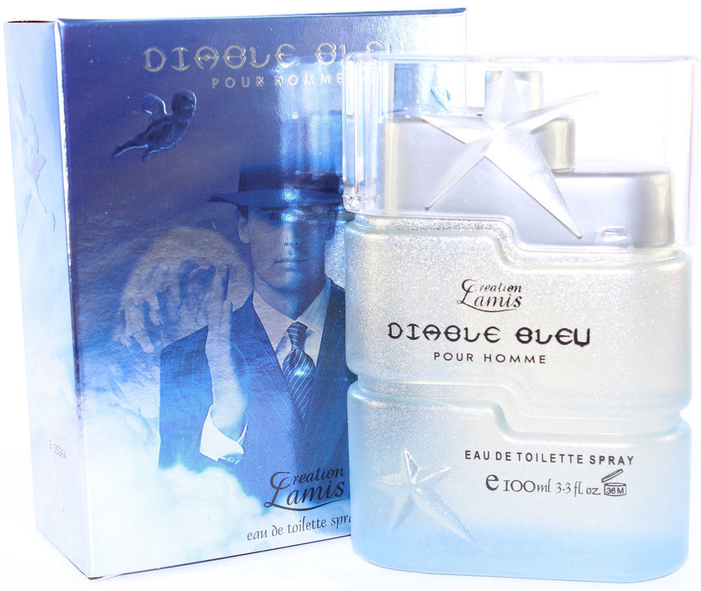 DIABLE BLEU by Creation Lamis 3.4 / 3.3 Oz EDT Spray for Men * SEALED IN BOX * - Perfume Gallery