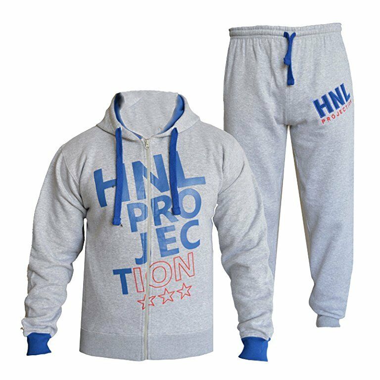 Kids Girls Boys Designer Tracksuit HNL PROJECTION Print Hoodie & Bottom Jogging - Perfume Gallery