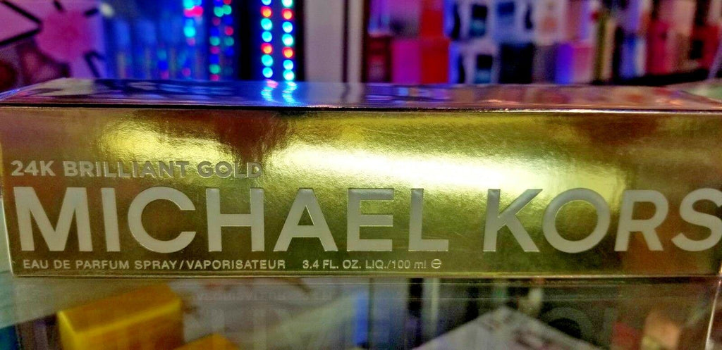 MICHAEL KORS 24K Brilliant Gold Perfume Parfum Her 3.4oz 10ml Spray EDP SEALED - Perfume Gallery