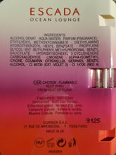 Load image into Gallery viewer, ESCADA Ocean Lounge EDT 2 ml .06 fl oz 3 / 5 PERFUME SAMPLES VIAL MINI LOT * NEW - Perfume Gallery