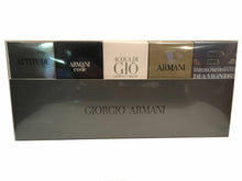Load image into Gallery viewer, Giorgio Armani TRAVEL EXCLUSIVE 5 Pc Mini Travel Gift Set Men * NEW SEALED BOX - Perfume Gallery