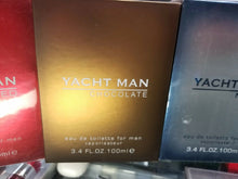 Load image into Gallery viewer, Yacht Man BLUE RED METAL CHOCOLATE BREEZE Cologne by Myrurgia 3.4 oz EDT for Men - Perfume Gallery