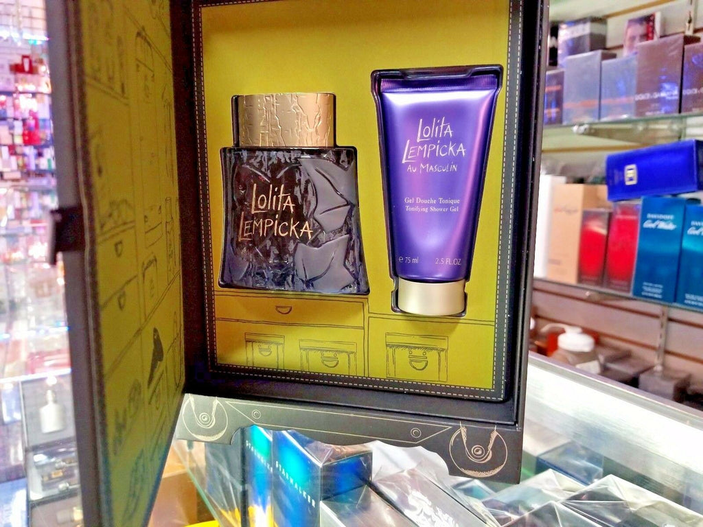 Au Masculin by Lolita Lempicka 2 Pc EDT LA MALLE CABINE Steamer Trunk GIFT SET - Perfume Gallery