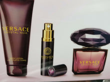 Load image into Gallery viewer, Versace Crystal Noir Perfume Women 3 Pc. GIFT SET 3 oz EDP Spray BODY LOTION NIB - Perfume Gallery