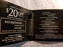 Load image into Gallery viewer, Exceptional Because You Are for Men Sample 1ml Vial Brand New in Original Card - Perfume Gallery