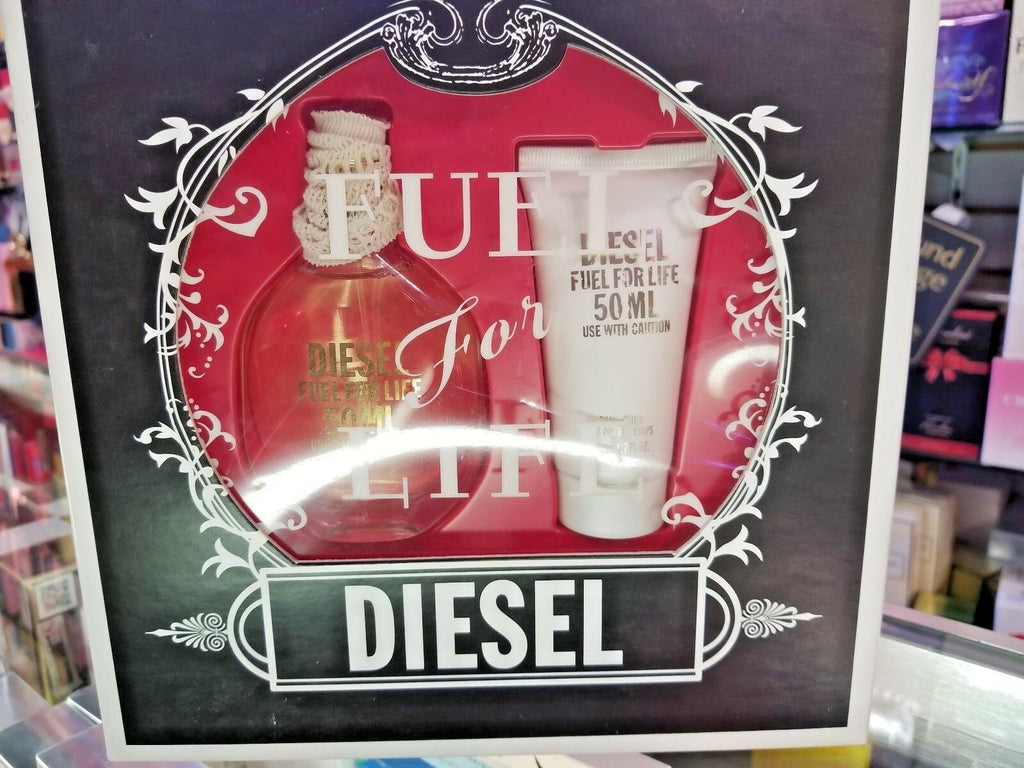 DIESEL Fuel For Life EDP + Body Lotion 1.7 oz 50 ml ea. 2 PC Gift Set for Women - Perfume Gallery