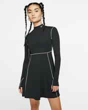 Load image into Gallery viewer, NIKE x OLIVIA KIM Black Silver Glitter Logo NRG Rib Knit Tennis Dress XL (16-18) - Perfume Gallery