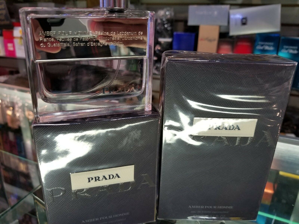 PRADA Amber Pour Homme 1.7 oz or 3.4 oz EDT Toilette Pour Homme Men * NEW SEALED - Perfume Gallery