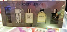 Load image into Gallery viewer, Giorgio Armani TRAVEL EXCLUSIVE 5 Pc Mini Travel Gift Set Men * NEW SEALED BOX - Perfume Gallery