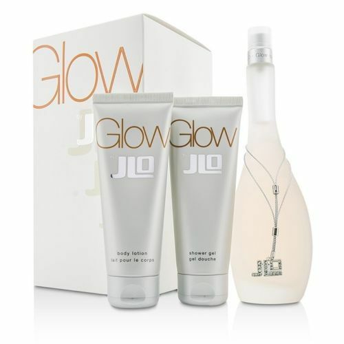 J. Lo Glow 3 Piece Pc EDT Toilette Lovely Gift Set Body Lotion Shower Gel  Spray 