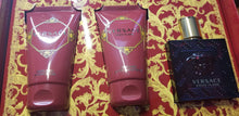 Load image into Gallery viewer, Versace EROS Flame by Versace 3 Piece EDT Gift Set for Men GEL, AFTERSHAVE, EDT