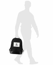 Load image into Gallery viewer, Calvin Klein CK Everyone Black Faux Leather Backpack Rucksack Gym Travel SEALED - Perfume Gallery