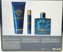 Load image into Gallery viewer, Versace EROS Gianni Versace 3 Piece EDT Gift Set for Men with SHOWER GEL TRAVEL - Perfume Gallery