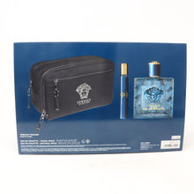 Load image into Gallery viewer, Versace EROS by Gianni Versace 3 Piece EDT Gift Set for Men Travel + Spray + Bag