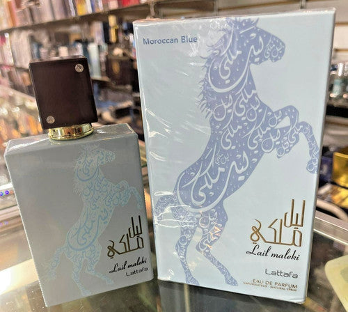 Lail Maleki Moroccan Blue Lattafa 3.4 oz 100 ml Eau de Parfum EDP Him * SEALED