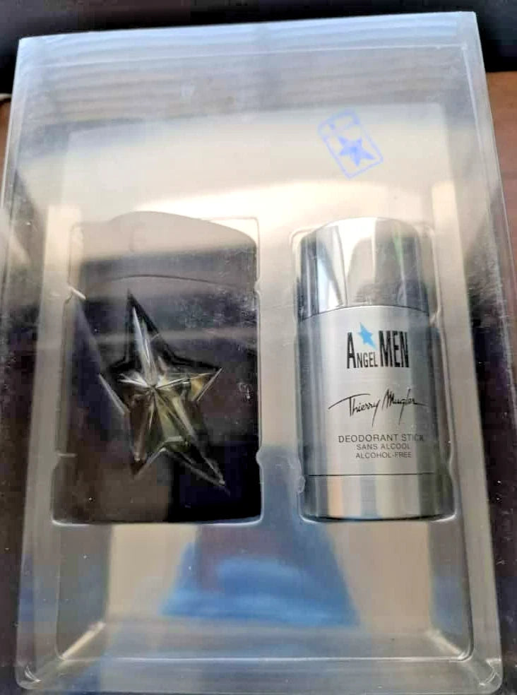 Angel Amen Thierry Mugler 2 Piece 1.7oz EDT Rubber Flask + 2.7 oz Deodorant GIFT SET
