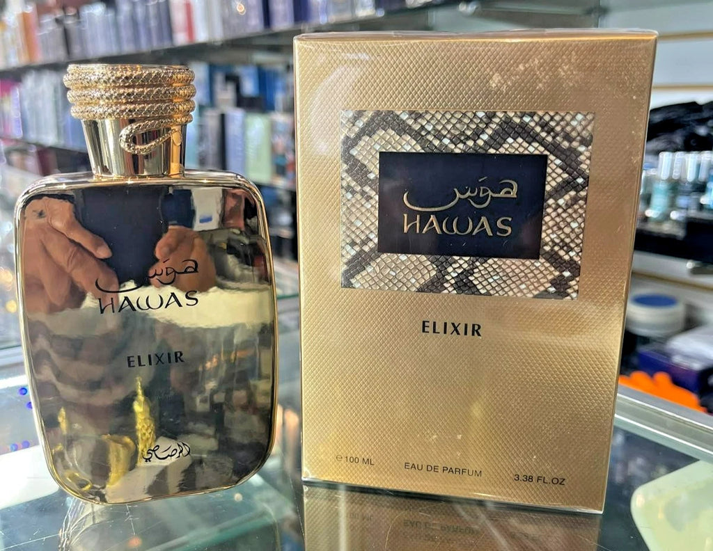 Hawas Elixir Eau De Parfum 3.38 oz 100 ml by Rasasi UNISEX Men Women NEW IN BOX