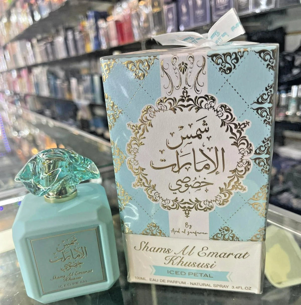 Iced Petal Shams Al Emarat Khususi by Ard Al Zaafaran 3.4oz 100ml Parfum SEALED