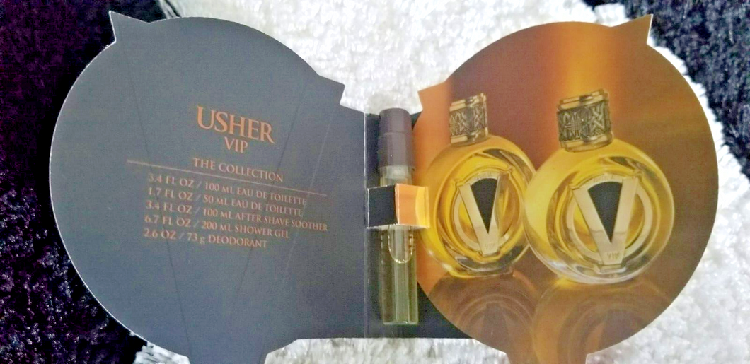 Usher VIP by Usher 0.05 oz 1.5 ml Eau de Toilette Spray Vial For Men NEW IN CARD