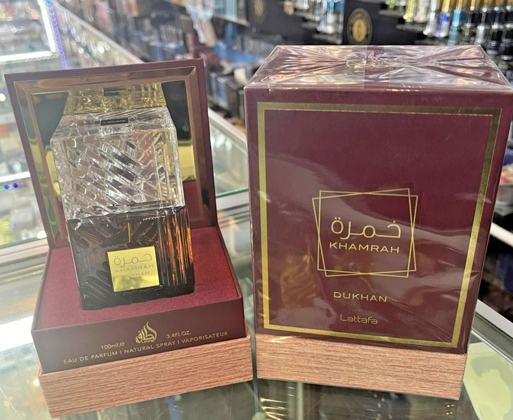 Khamrah Dukhan by Lattafa 3.4 oz 100 ml Eau de Parfum EDP for Him * SEALED BOX