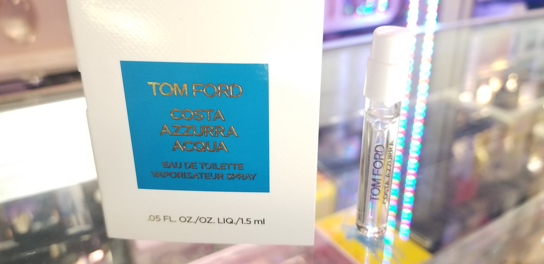 Tom Ford Costa Azzurra Acqua Aqua 0.05 oz 1.5ml Eau de Toilette EDT Spray Vial Unisex - Perfume Gallery