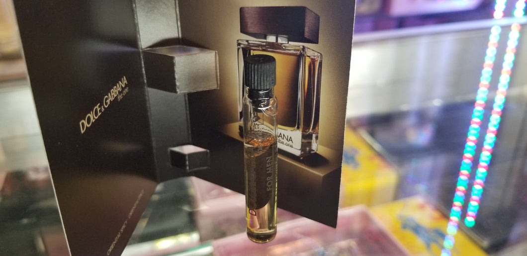 Dolce & Gabbana D&G THE ONE 0.05 oz 1.5ml Eau de Toilette EDT Spray Vial for Men - Perfume Gallery