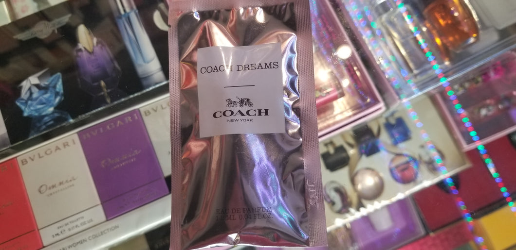 Coach Dreams Eau de Parfum EDP 0.04 oz 1.2 ml Perfume Vial Women Spray New Card - Perfume Gallery