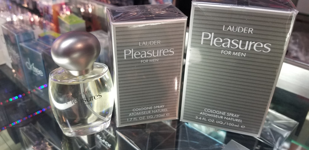 Lauder Pleasures 1.7 3.4 oz / 50 100 ml Cologne Spray for Men New SEALED Box - Perfume Gallery