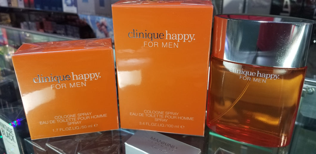 Clinique Happy 1.7 3.4 oz / 50 100 ml Cologne Eau de Toilette Spray for Men Sealed - Perfume Gallery