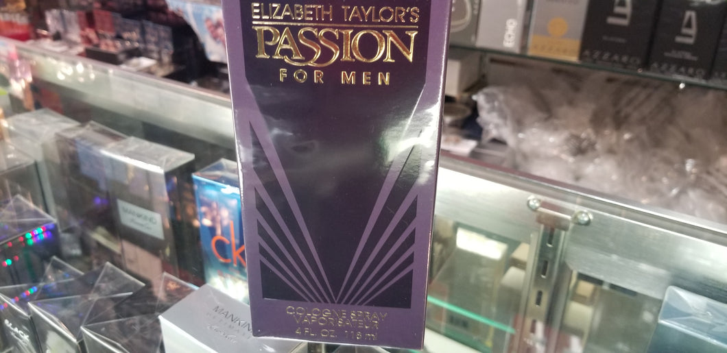 Elizabeth Taylor's Passion for Men 4 oz 116 ml Cologne Natural Spray Sealed Box - Perfume Gallery