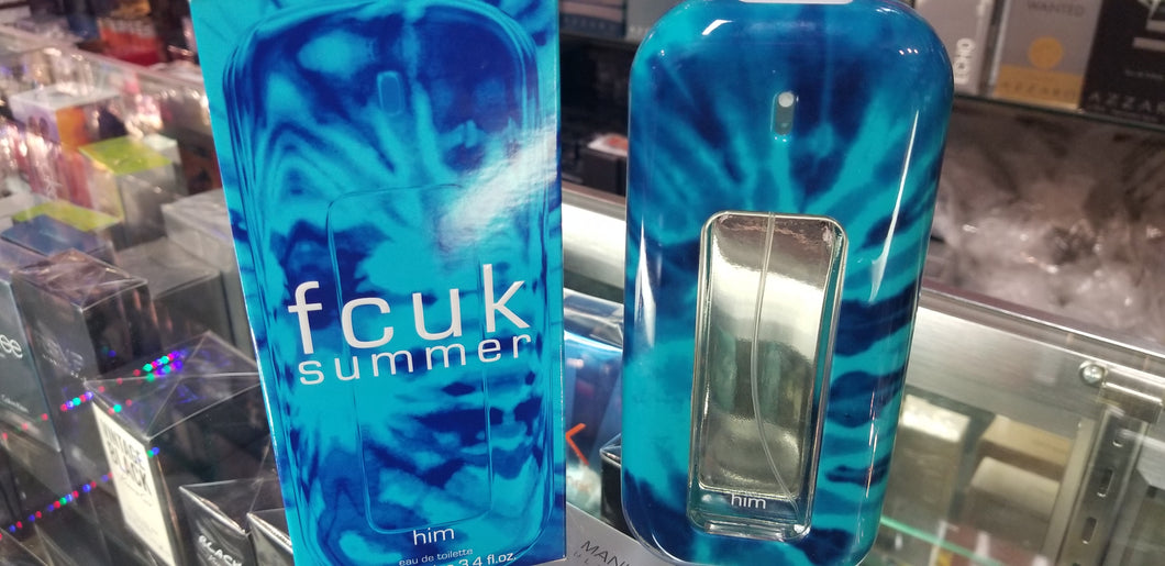 FUCK Summer Him Eau de Toilette EDT Spray 100ml 3.4 fl. oz. for Men Brand New In Box - Perfume Gallery