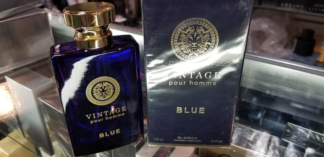 Vintage Pour Homme BLUE by Fragrance Couture EDP Eau de Parfum Men 3.4 oz 100 ml - Perfume Gallery