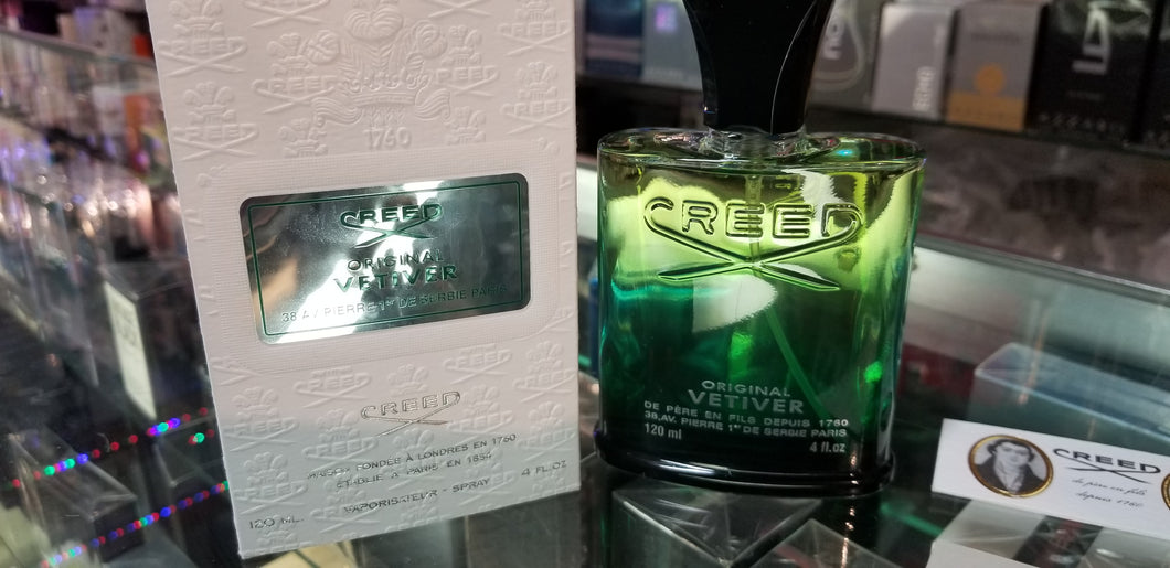 Creed Original Vetiver 4oz 120ml EDP Eau de Parfum Spray for Men RARE NEW IN BOX - Perfume Gallery