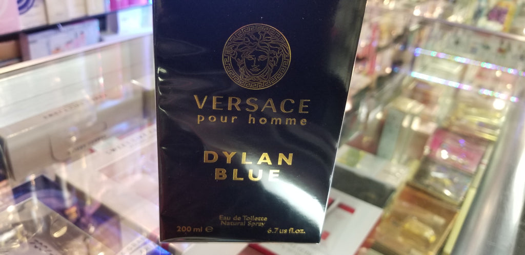 Versace Pour Homme DYLAN BLUE 6.7 oz 200 ml EDT Eau de Toilette Spray Men SEALED - Perfume Gallery