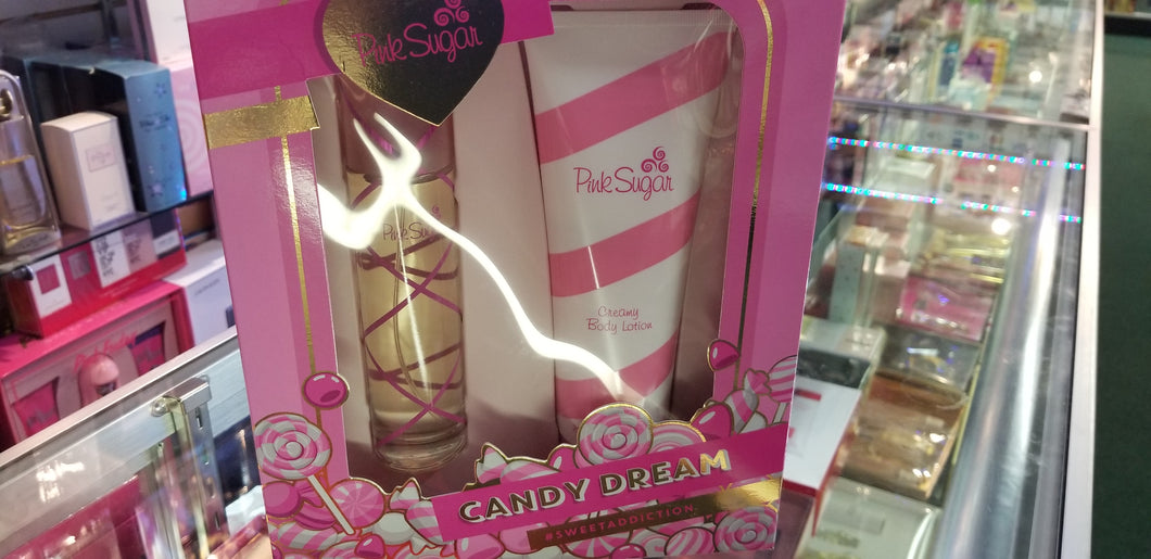 Pink Sugar Candy Dream Sweet Addiction 3.4 oz EDT + 8.45 oz Body Lotion GIFT SET - Perfume Gallery