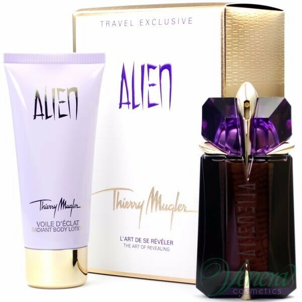 ALIEN Thierry Mugler Travel Exclusive 2 oz EDP Parfum 3.5 oz Lotion REFILLABLE - Perfume Gallery