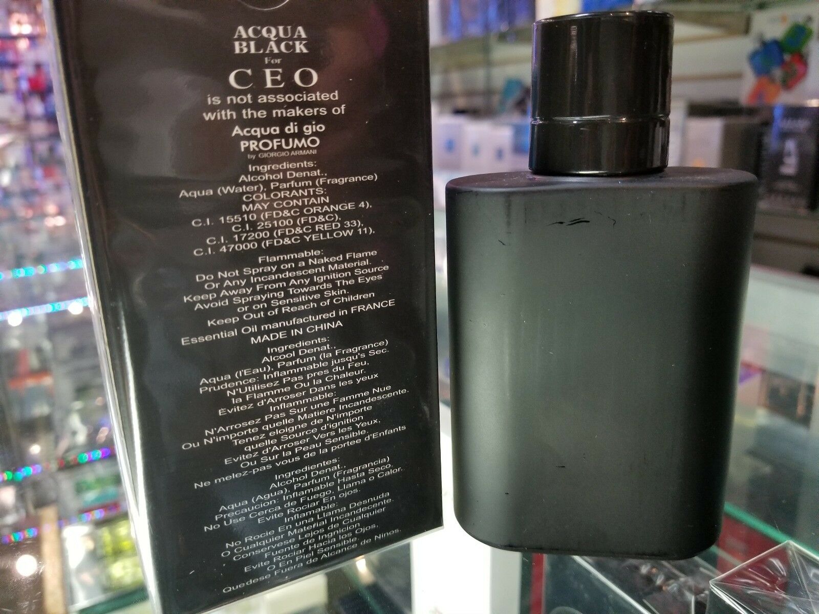 ACQUA BLACK FOR CEO by Secret Plus 100 ml / 3.4 oz EDT Spray Men ** NE –  Perfume Gallery